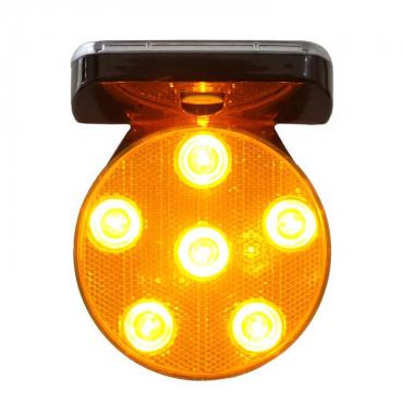 Vue générale du flash Led solaire magnétique pour panneaux de chantier