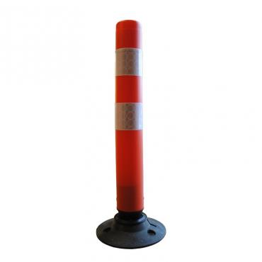 Balise articulée base caoutchouc coloris orange H750mm