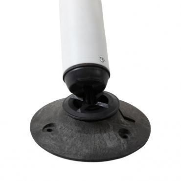 Zoom sur le socle de la Balise articulée base caoutchouc H750mm