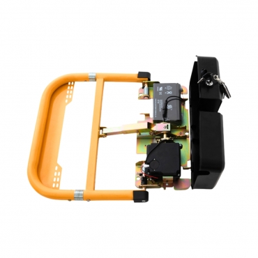 Vue de profil de la Barrière de parking automatique électrique à ressorts à télécommande couché