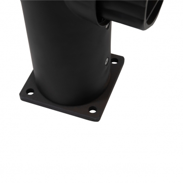 Zoom sur la platine du poteau de la barrière de protection pour rack
