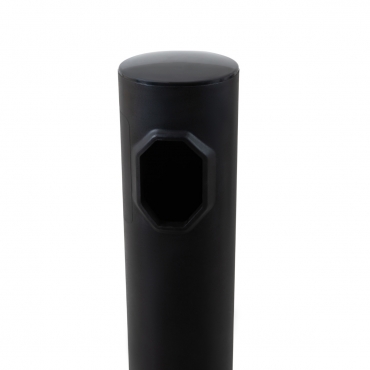 Vue de face du trou d'emboitement pour la lisse supérieure de la barrière de protection pour rack
