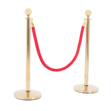 2 Poteaux de guidage doré avec 1 corde