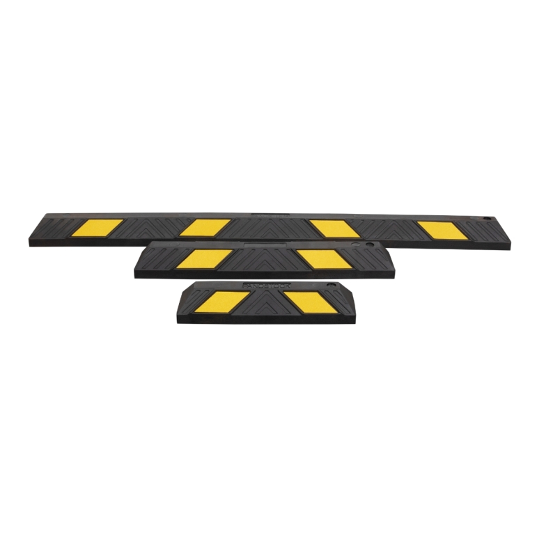 Vue d'ensemble des 3 butées de parking aux 3 dimensions différentes