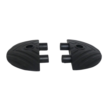 Vue générale des extrémités Ralentisseur Routier Monobloc pour voies privées H50mm