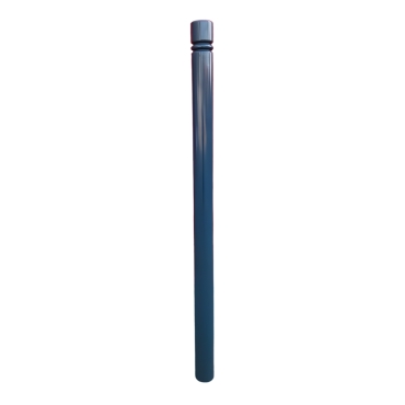 Vue générale du potelet double gorge à sceller H1280 x diam.76 mm
