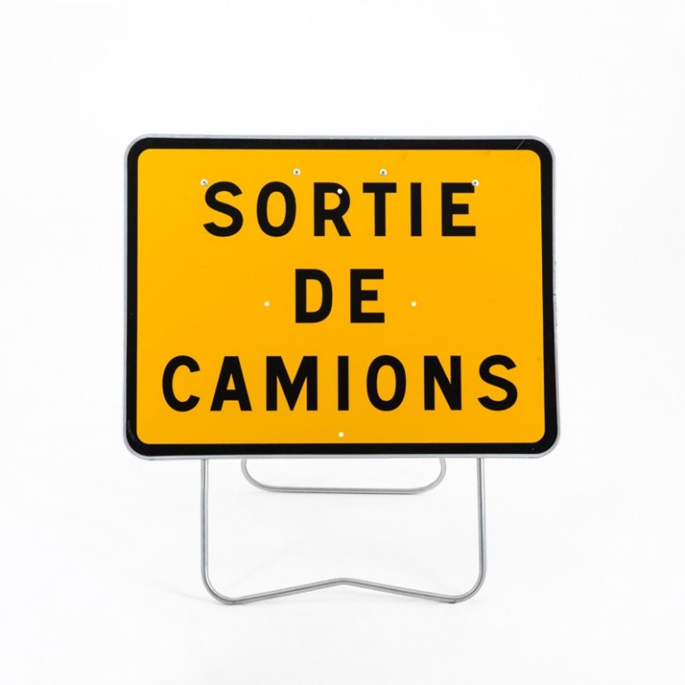 panneau d'indication : sortie de camion